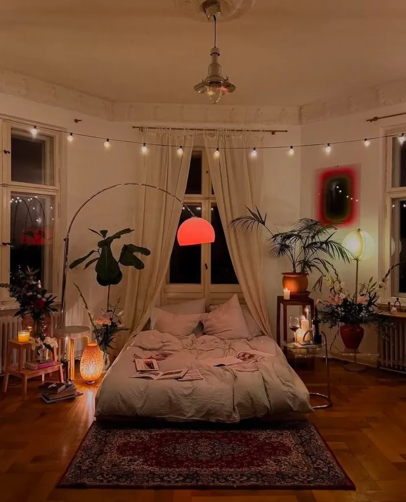 Floor Bed Chrome Arch Lamp