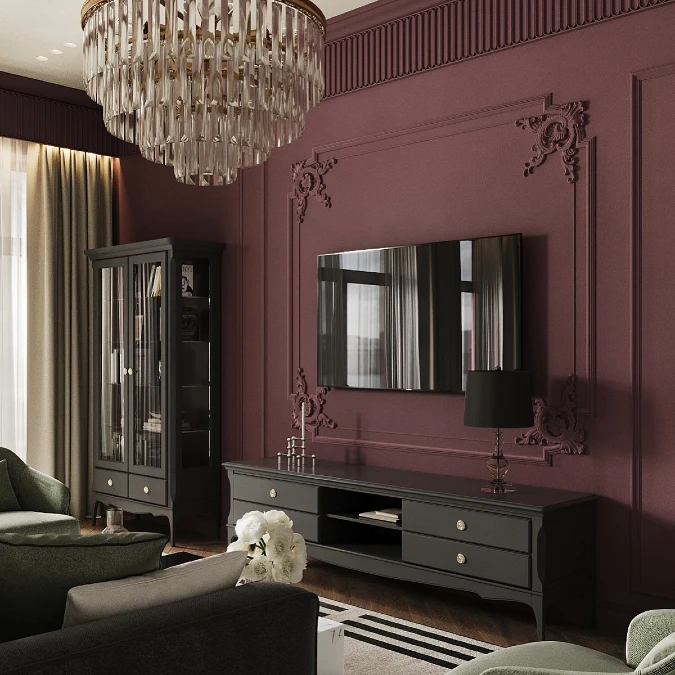 Framing Modern Tech With Traditional Plum Molding