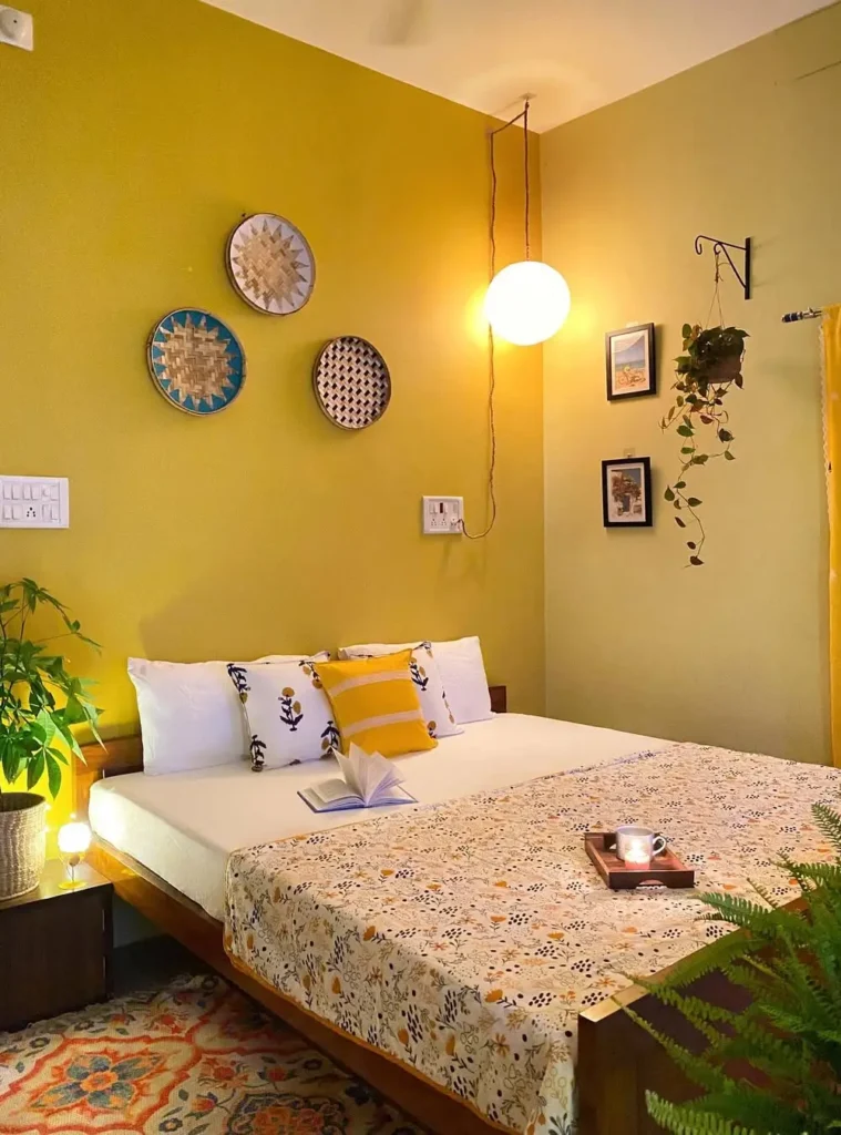Golden Yellow Earthy Bedroom