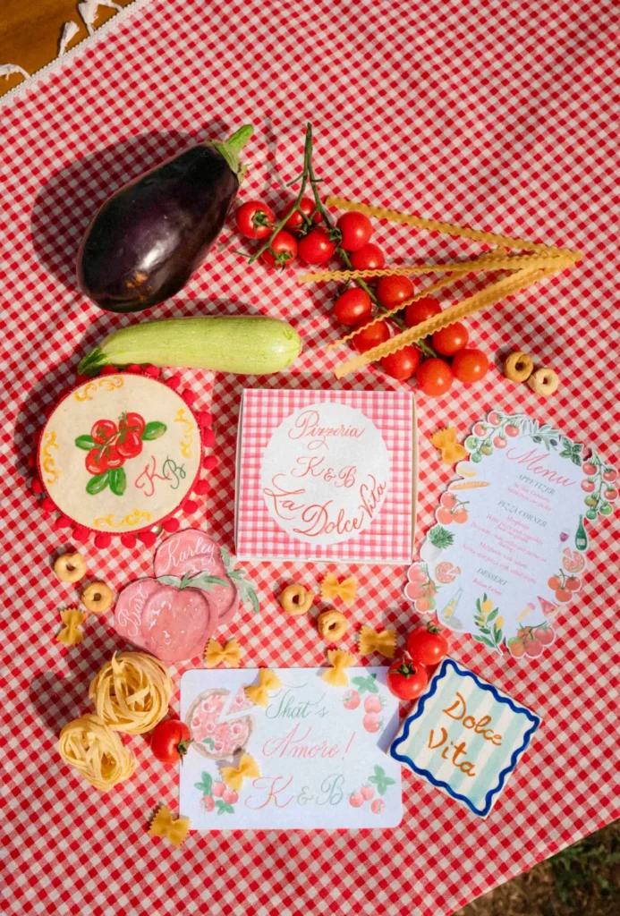 Italian-Themed Stationery Flatlay