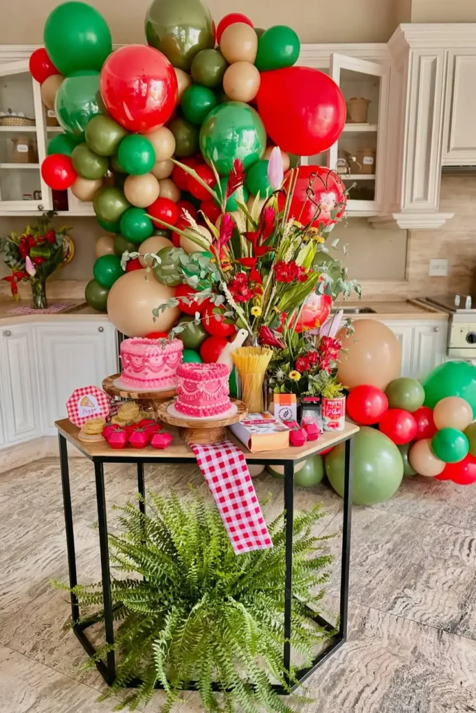 Kitchen Pizza Party Dessert Table