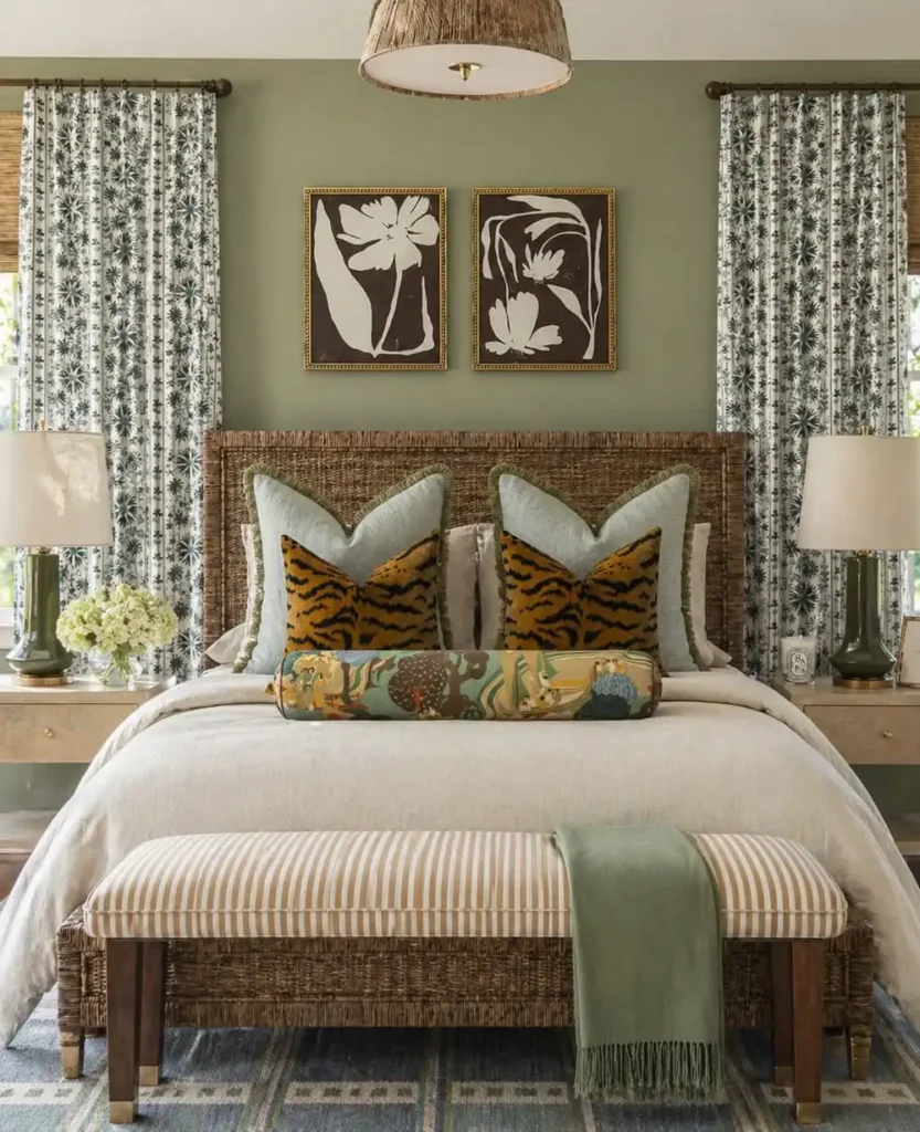 Layered Greens and Woven Textures