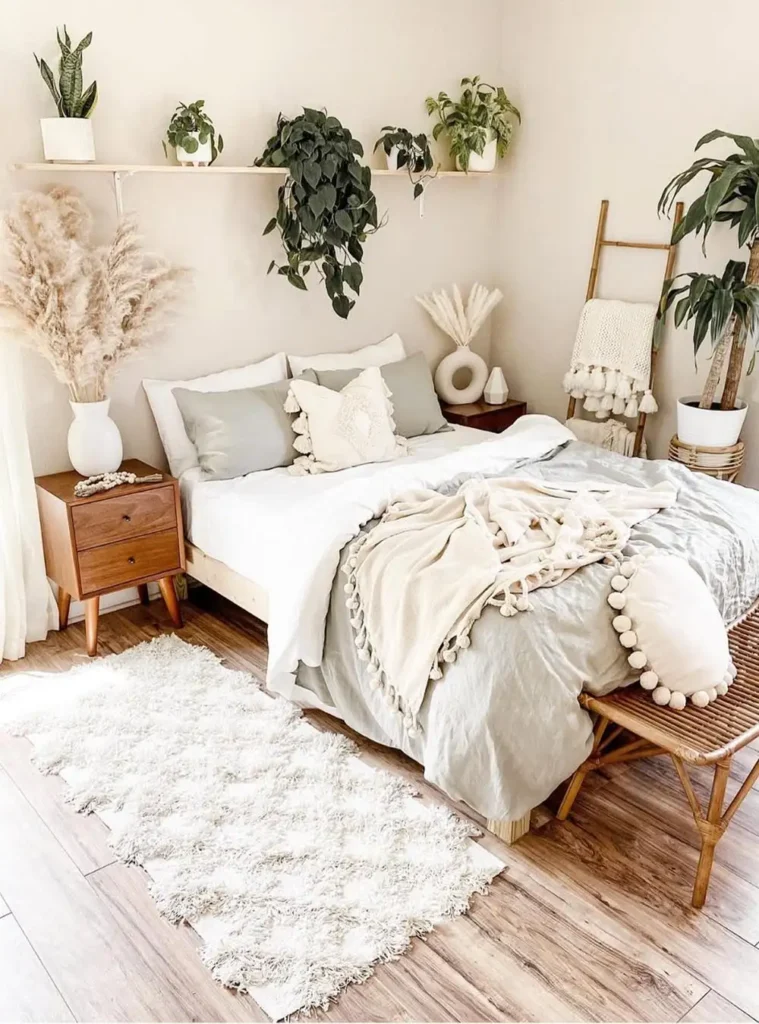 Low Bed with High Plant Shelf and Pampas Grass
