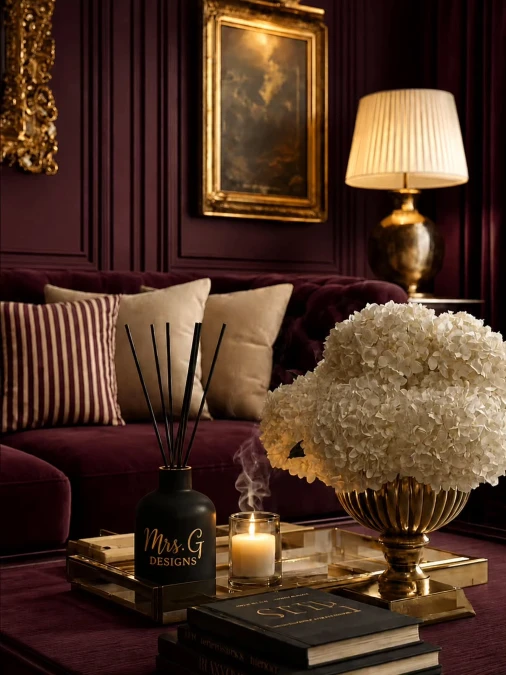Monochromatic Layering With Velvet And Gold