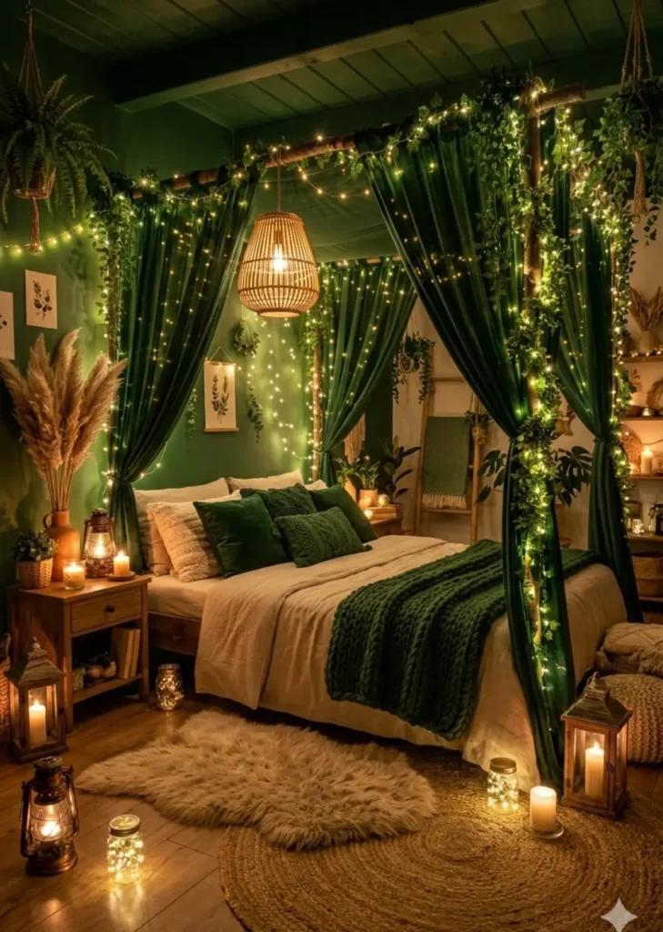Moody Velvet Canopies and Fairy Light Glow