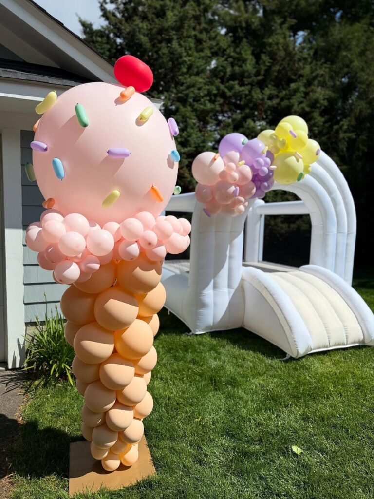Outdoor Balloon Ice Cream Sculpture