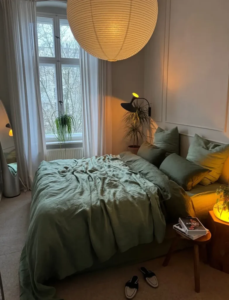 Oversized Paper Lanterns and Rumpled Linens