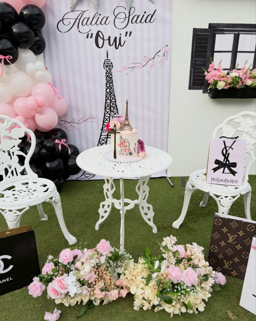 Parisian Bridal Cake Display