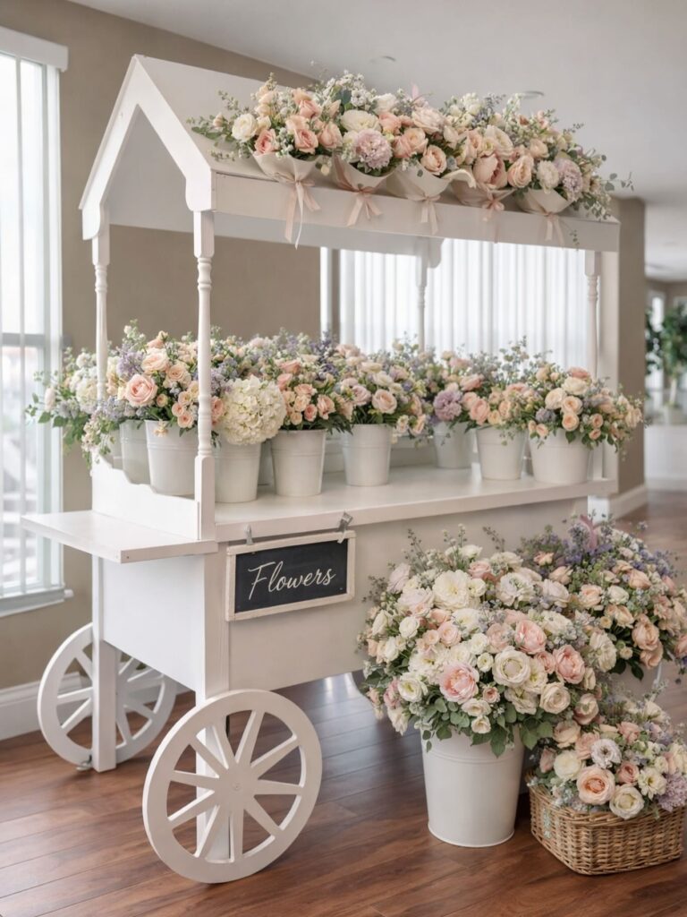 Parisian Flower Market Cart Display