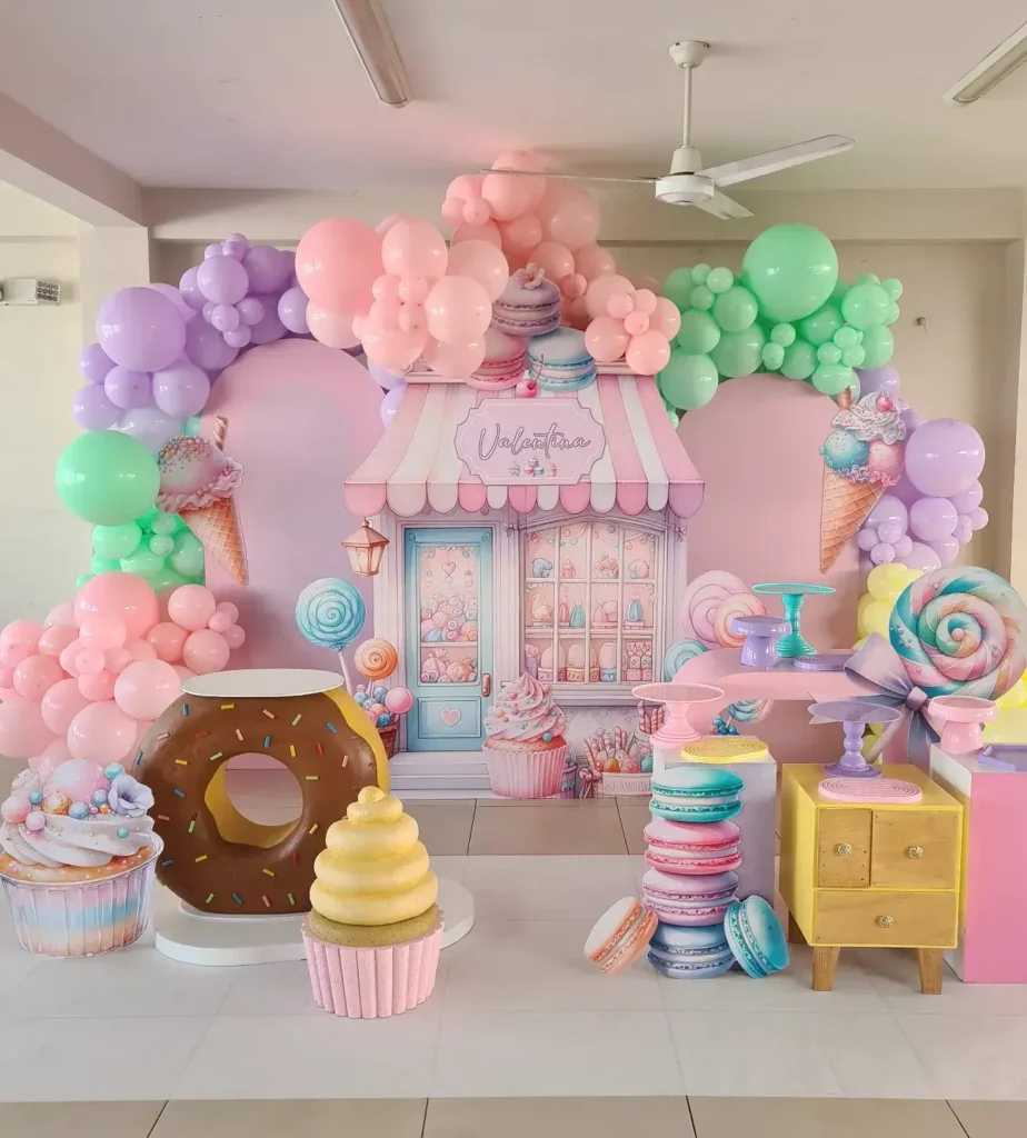 Pastel Candy Shop Party Backdrop