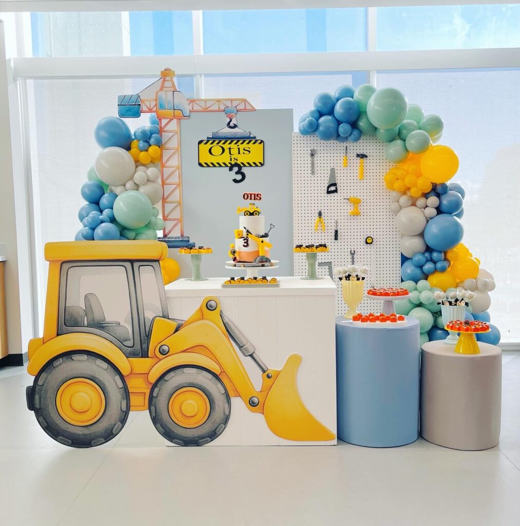 Pastel Construction Dessert Table