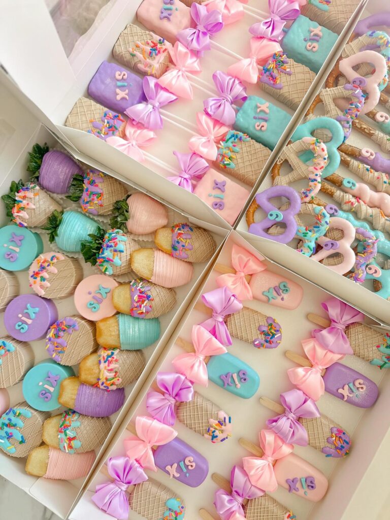 Pastel Themed Sweet Treat Party Favor Boxes