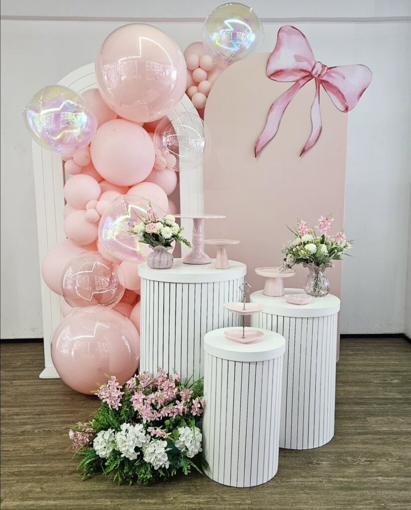 Pink Bow Backdrop