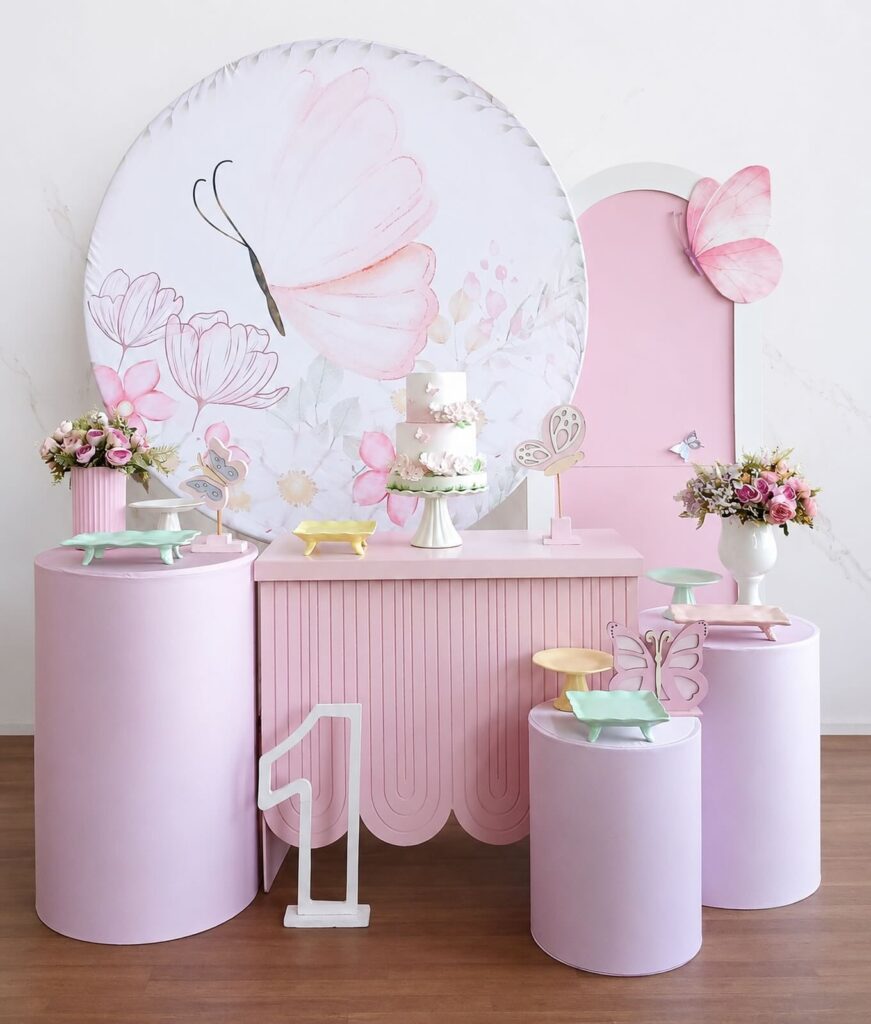 Pink Butterfly First Birthday