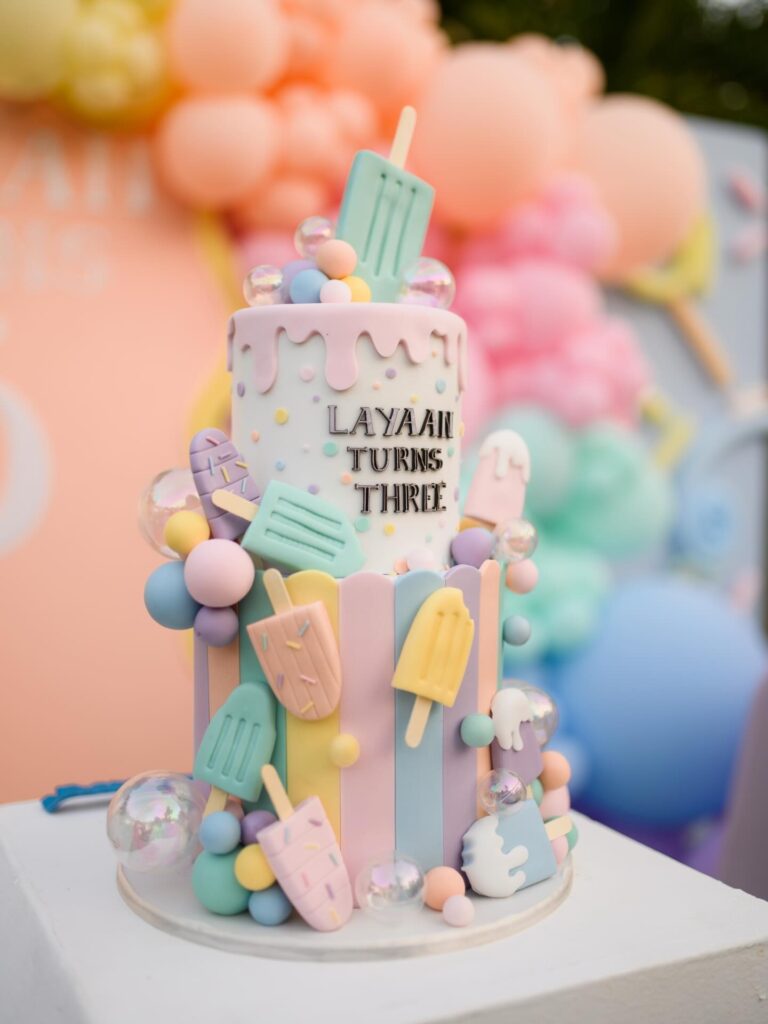 Popsicle Themed Celebration Cake