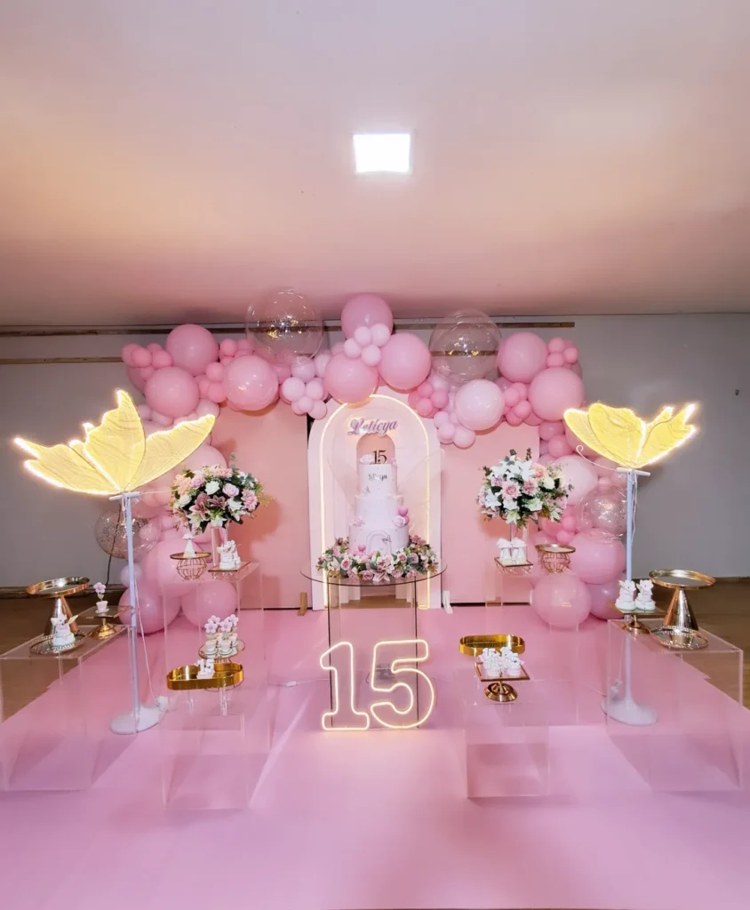 Quinceañera Dessert Stage Setup
