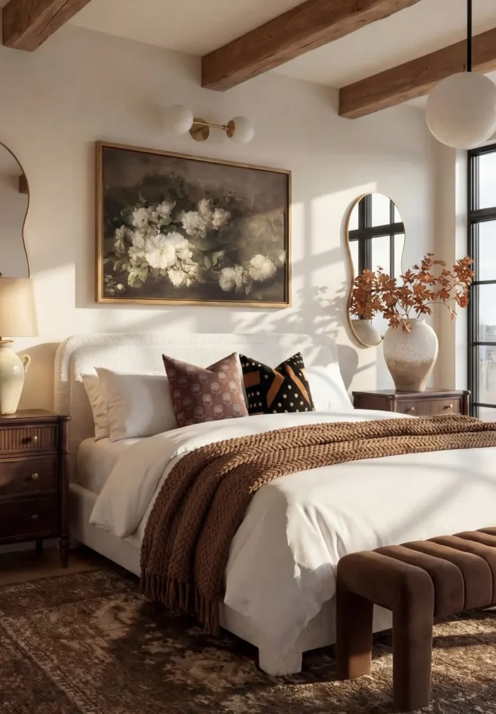 Rustic Wood Beam Earth Tones