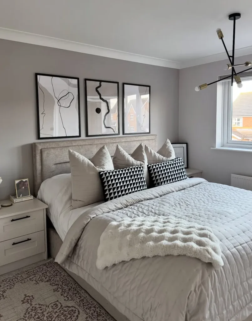 Sharp Black Accents and Greige