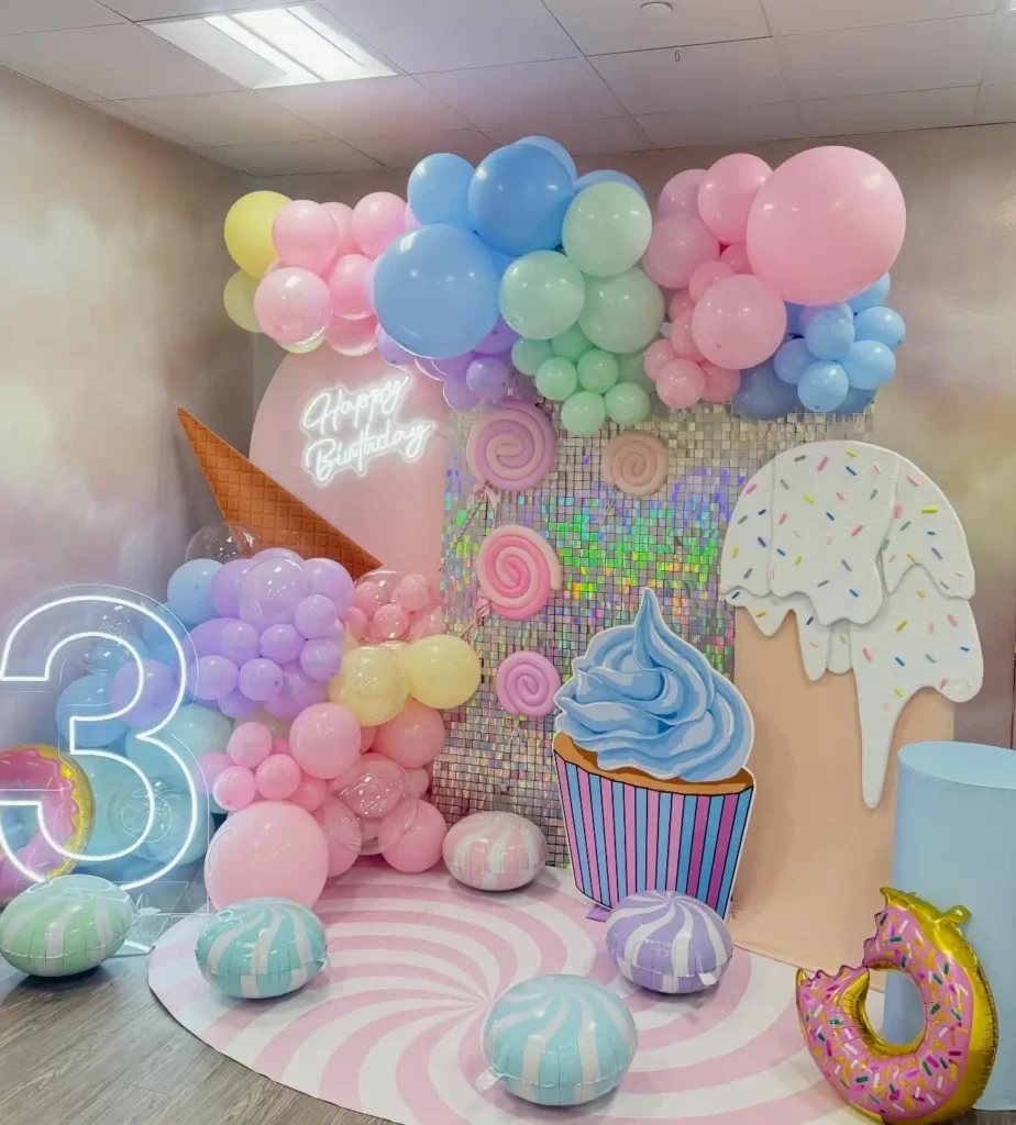 Shimmer Wall Candy Birthday Setup