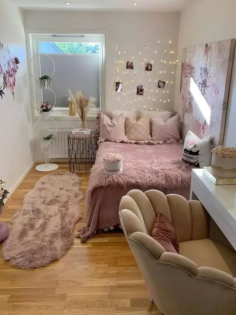Soft Blush And Faux Fur Retreat