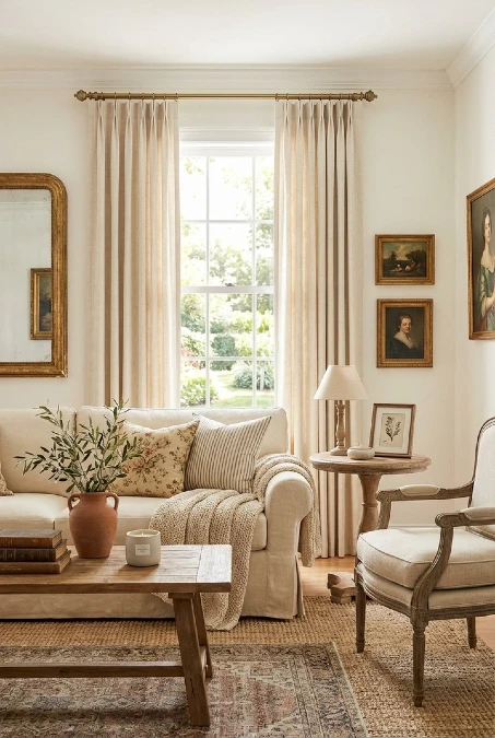 Soft Neutrals And Vintage Gold Accents