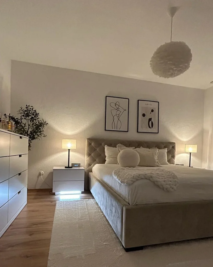 Soft Taupe And Crisp White