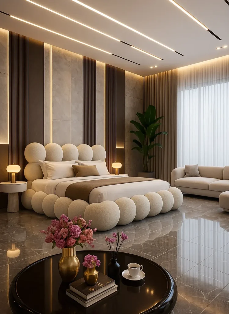 Spherical Upholstered Bed