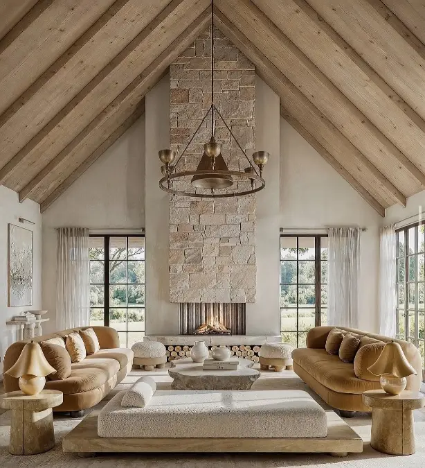 Symmetrical Seating Under Vaulted Ceilings