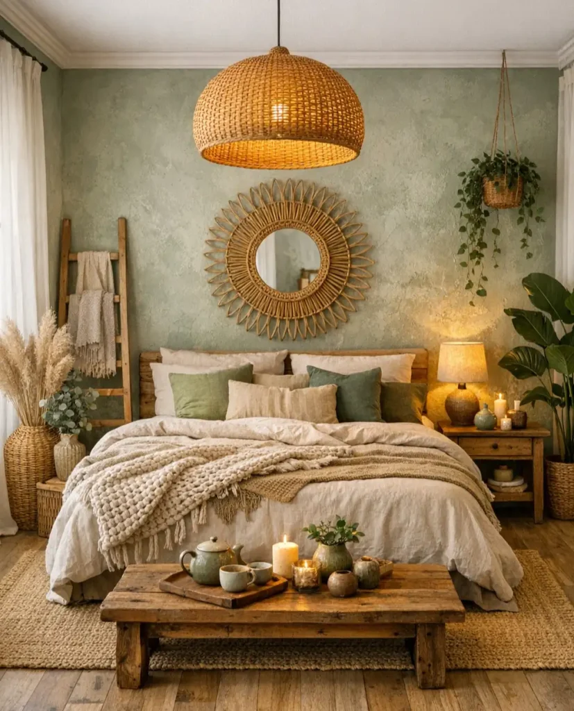 Textured Plaster and Woven Focal Points