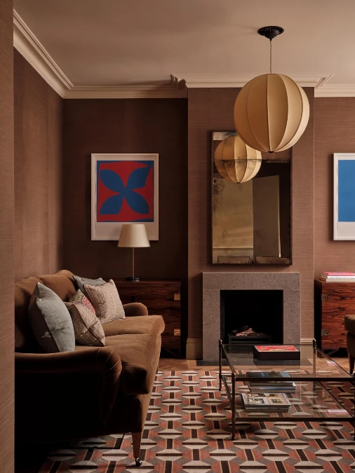 Textured Walls Meet Bold Geometric Patterns