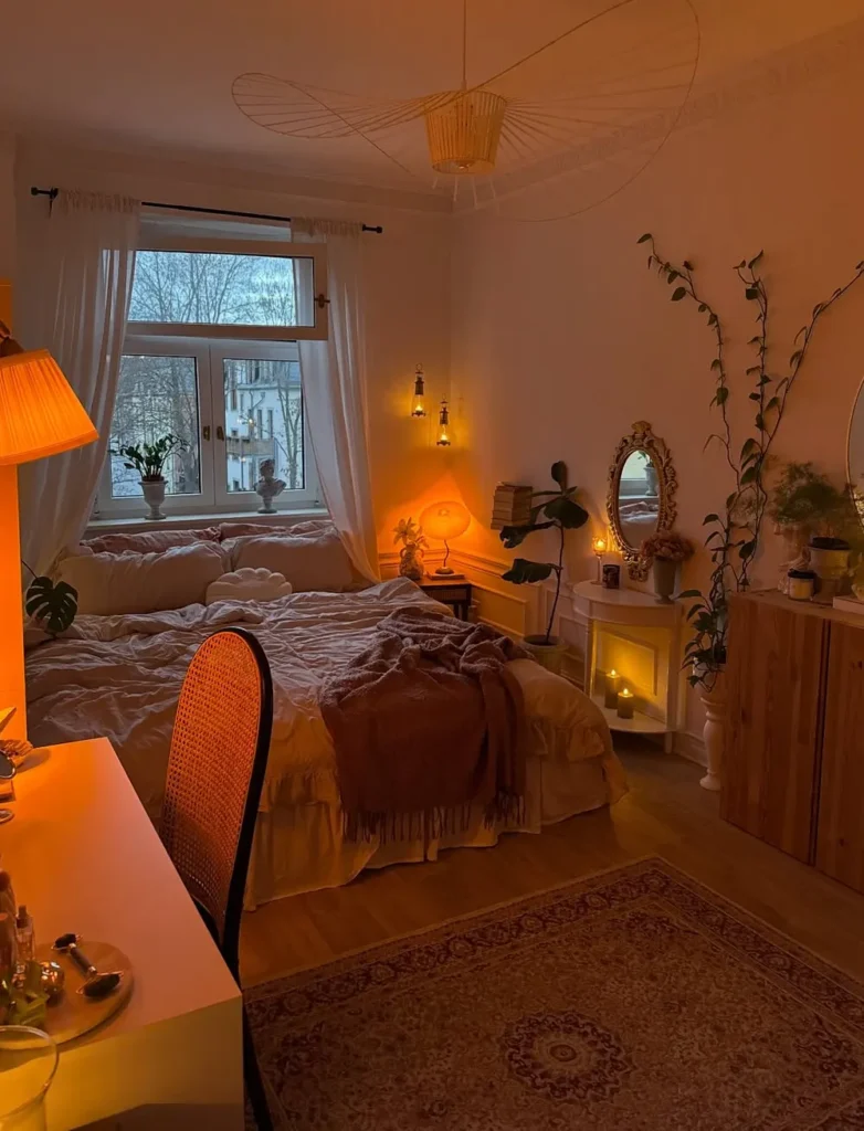 Warm Amber Glow and Layered Textures