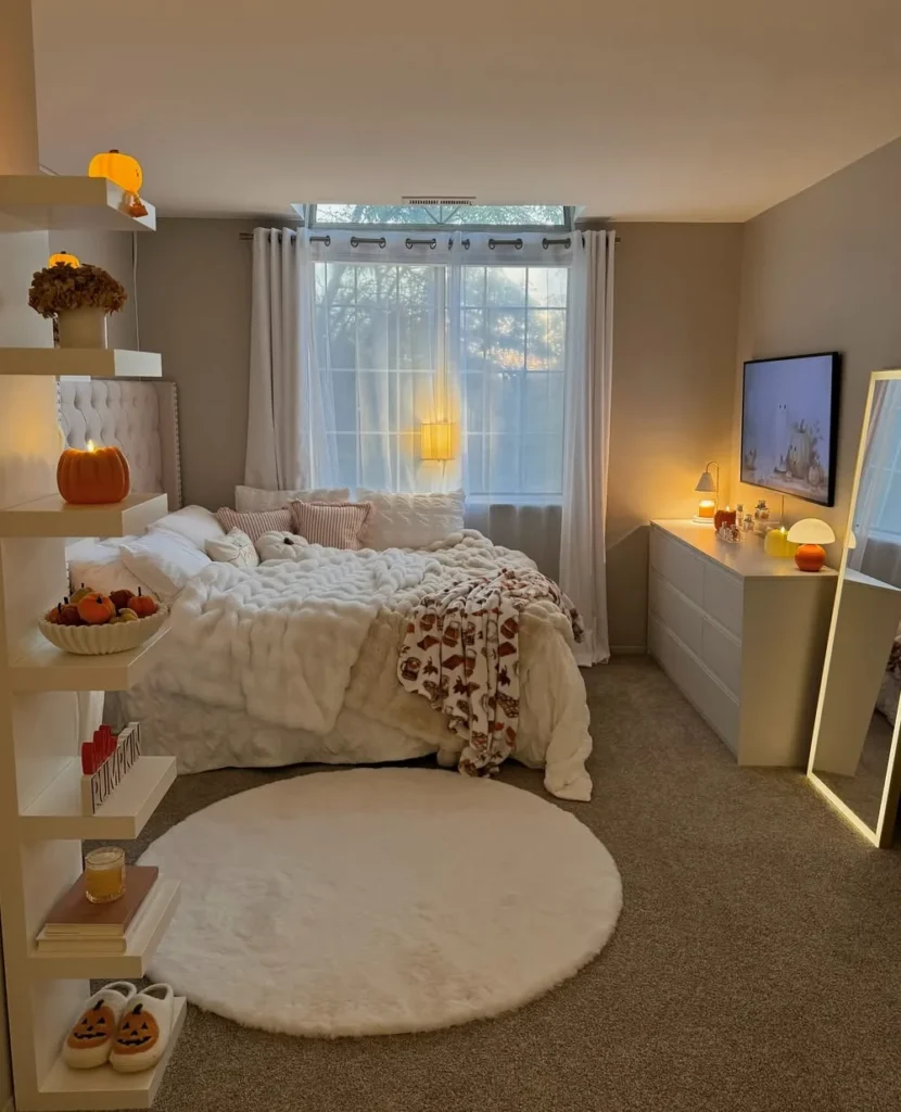 Warm Autumn Whites and Plush Textures