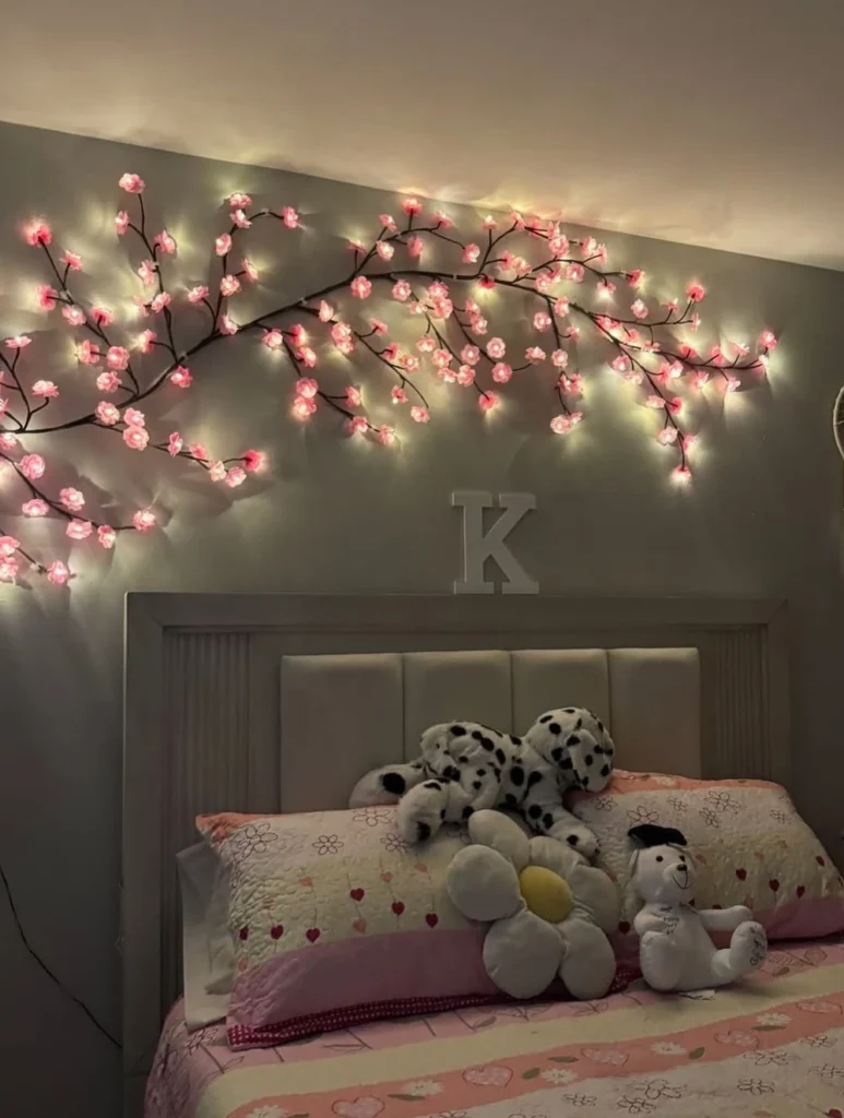 Whimsical Cherry Blossom Light Display