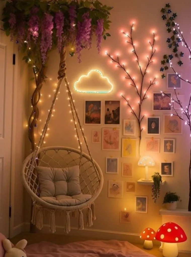 Whimsical Lighting and Woven Textures