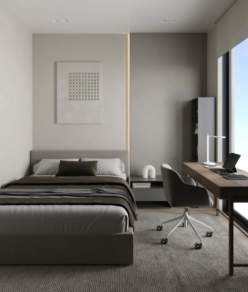 Wooden Desk and Office Chair
