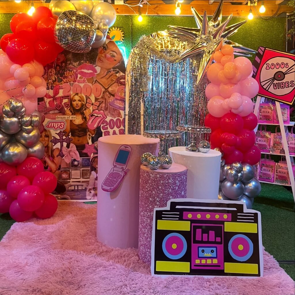 Y2K Boombox & Retro Props Pedestal Display