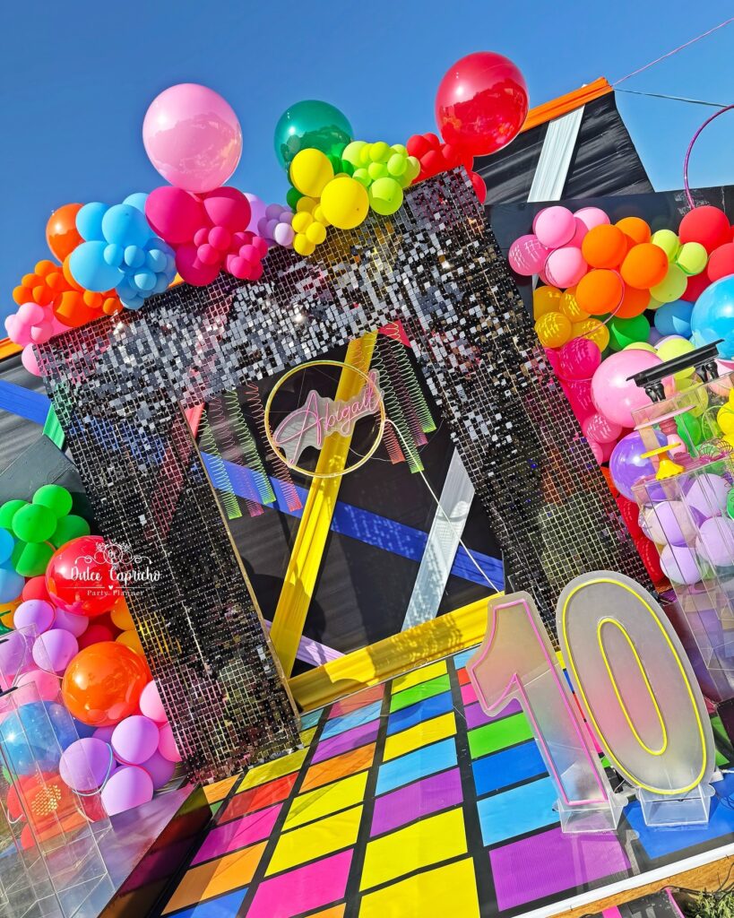 Y2K Neon Rainbow Dance Floor