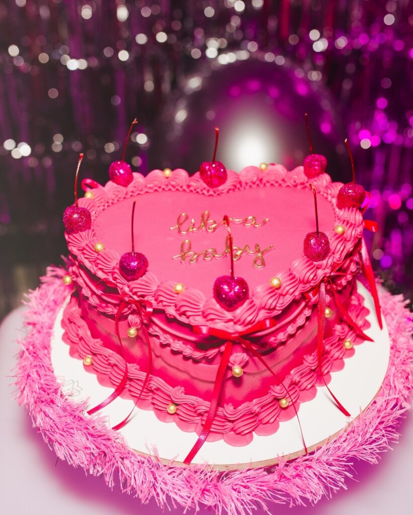  Y2K Hot Pink Birthday Cake