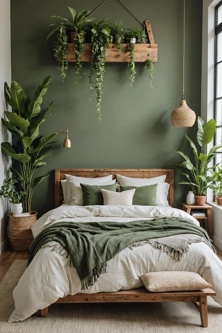 Olive Green Bedroom Layers