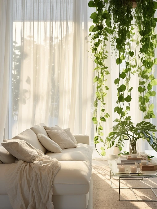 Sheer Curtains and Trailing Vines