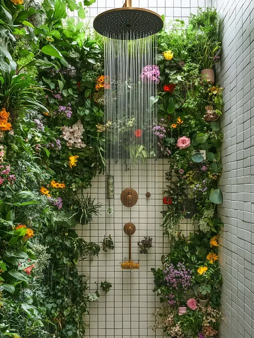 A Garden Shower Wall