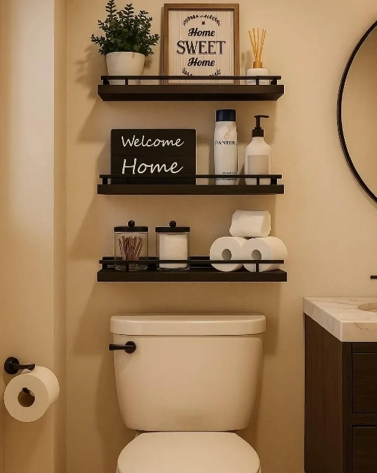 Matte Black Ledge Shelves