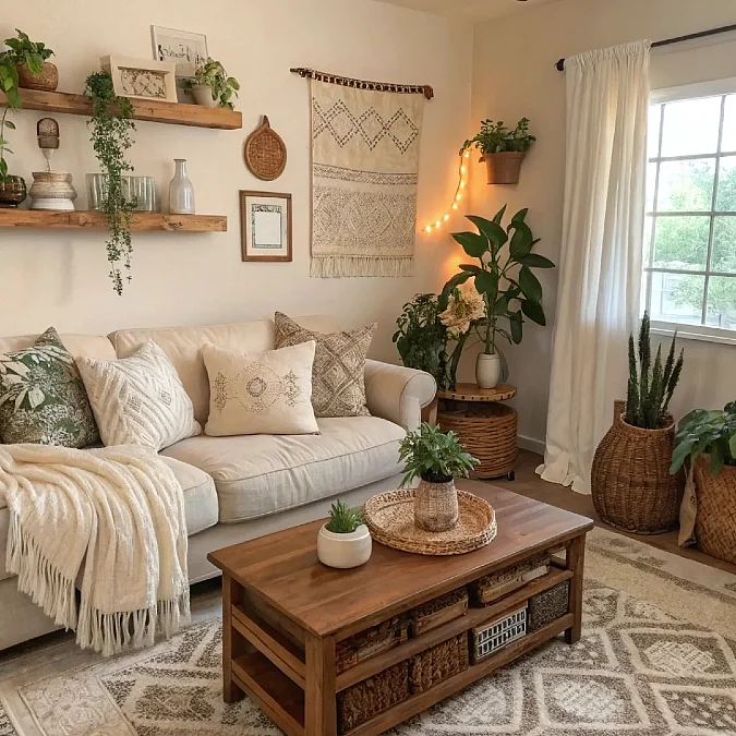 A Calm Botanical Boho Corner