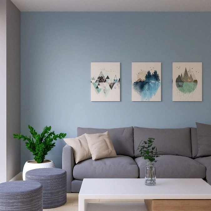 Dusty Blue and Soft Gray Balance