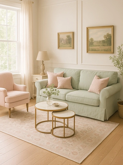 Mint Green and Powder Pink