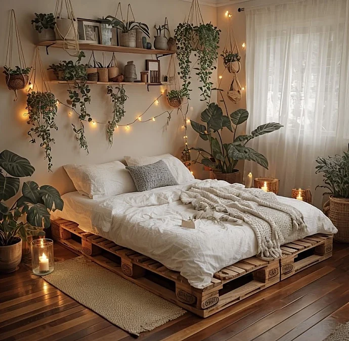 Hanging Plants and Fairy Lights