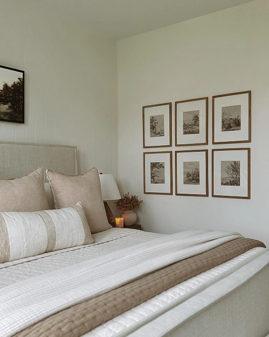 Sepia Prints in a Clean Grid