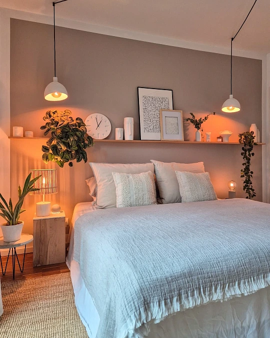 Pendant Lights + Shelf Styling + Greenery