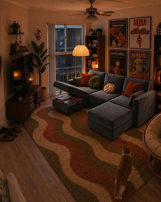 A Warm Anime-Inspired Lounge