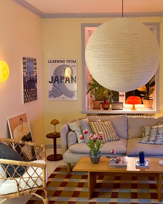 A Playful Pastel Living Room